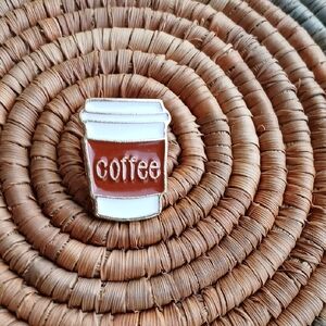 5/$25 NEW Enamel Coffee Cup Pin